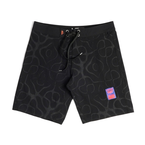 Former Merchandise Other - NWT Former Merchandise Men Radio Wave Swim Trunk Shorts Black Size 38